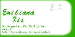 emiliana kis business card